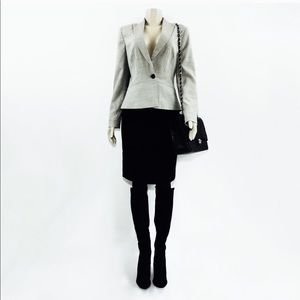 Banana Republic Gray Wool Blazer in Black Buttons
